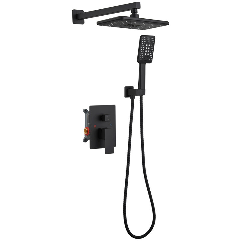 1 Complete Shower System, Matte Black