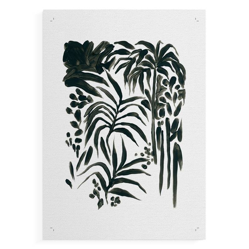 Encre Jungle I - Impression sur toile seulement - NON-CADRE, H 60 po x l 40 po