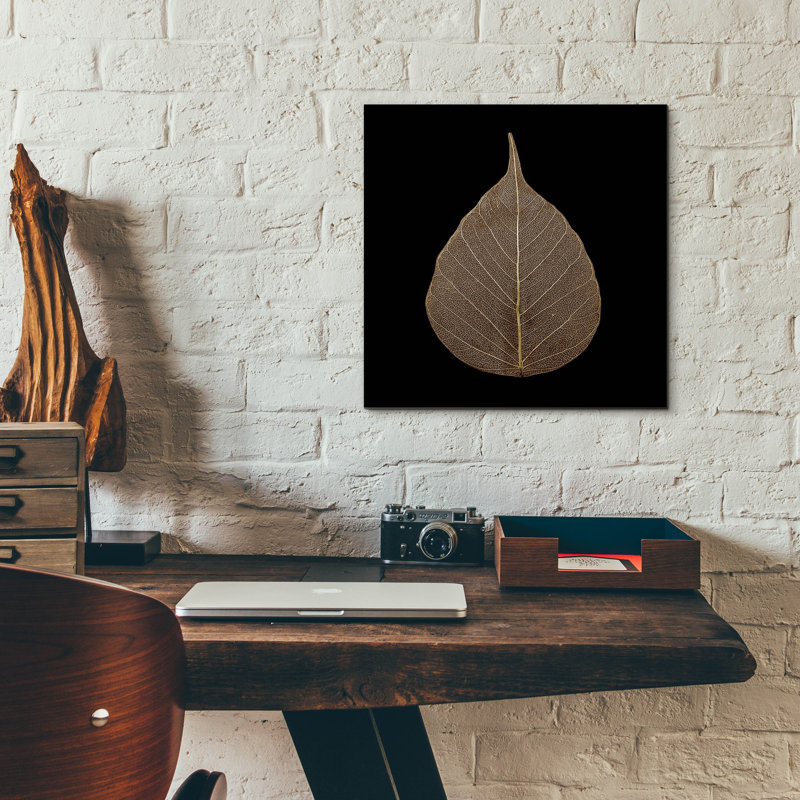 «Feuille brune» par PhotoINC Studio, H 12 po x l 12 po x P 0,13 po