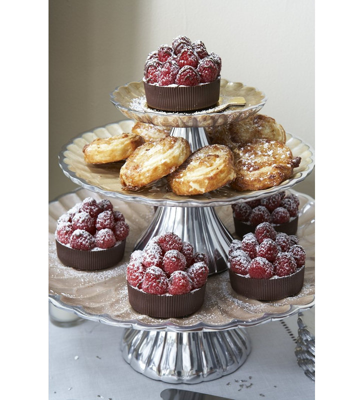 Peony Cake Stand, Snow