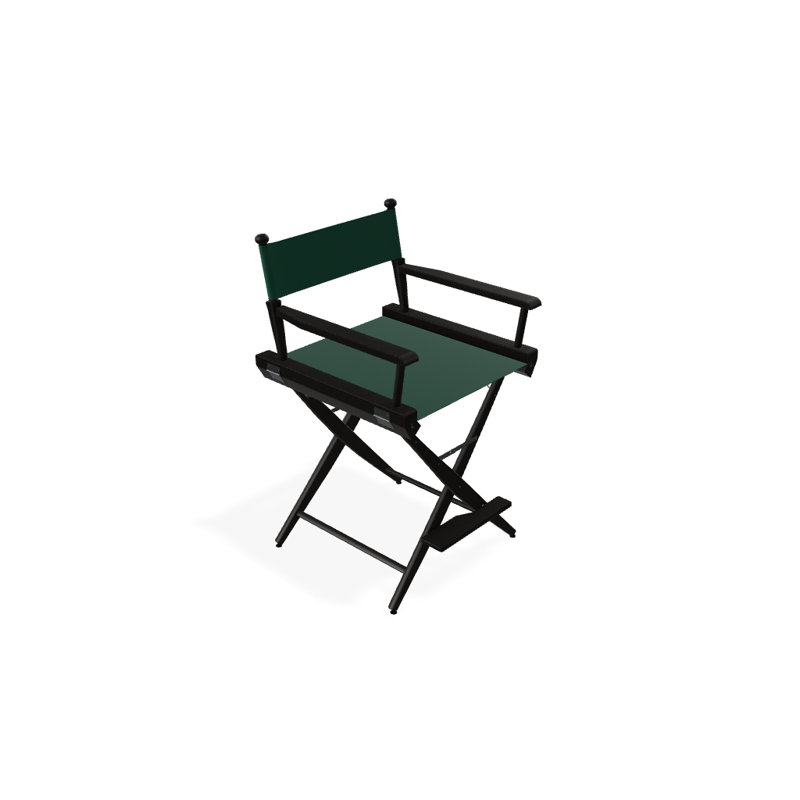 Folding Reclining Director Chair, Varnish, Forest Green
