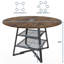 Table de salle à manger ronde pour 4 à 6 personnes avec tablette de rangement, table de cuisine circulaire de 42 po ou 47 po, table de salle à manger rustique de style campagnard-1542331797-1542331798