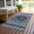 Machine Washable Indoor/Outdoor Xhevrie Blue Rug-306462826