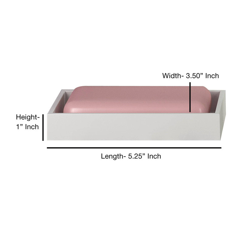 Oneita Soap Dish for Bathroom Counter,Shower & Kitchen | White Resin