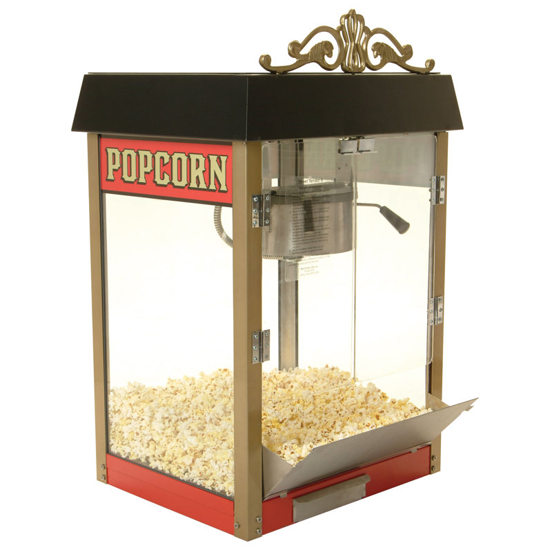 Benchmark USA Tabletop Popcorn Machine, Popcorn Machine Stand / Cart, 8 Ounce