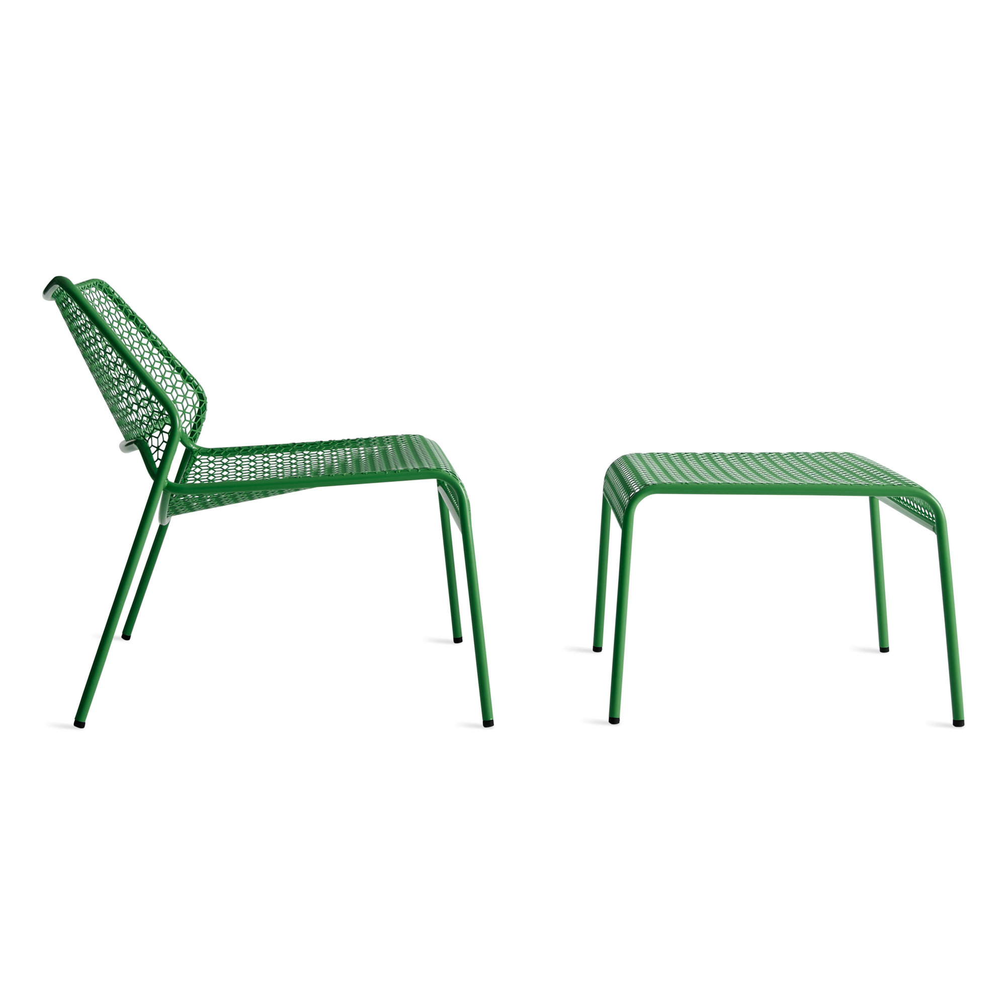 Hot Mesh Steel Armless Outdoor Lounge Chair, Green