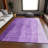 Premium Machine Washable Prisco Purple Rug-1471953835