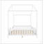 Lit Montessori au sol avec baldaquin, cadre de lit enfant en forme de maison avec hautes barrières, lit enfant en bois avec toit, taille standard-1549407756-1549407757
