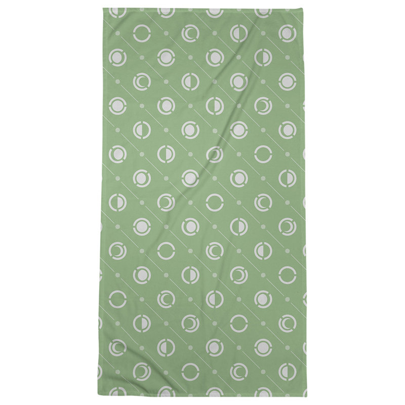 Serviette de plage Classic Moon Phases, Vert foncé