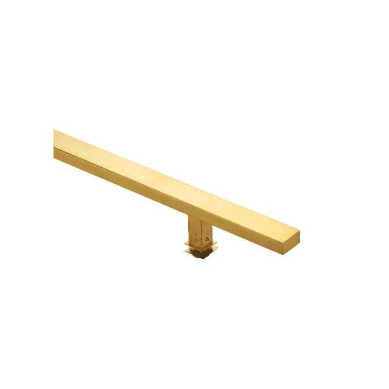 Poignée de porte rectangulaire en acier inoxydable 304, PVD doré, Doré, H 48 po x l 1,5 po x P 2,5 po