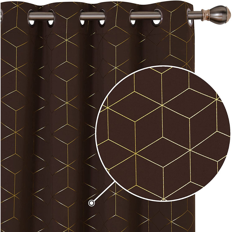 Malone Room Darkening Thermal Curtain, Width 117 x Drop 138cm, Chocolate
