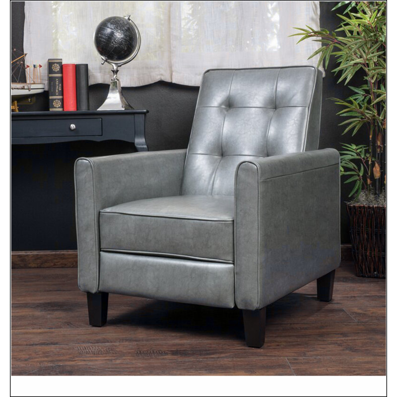 Fauteuil club inclinable manuel de 26,75 po de largeur gris foncé