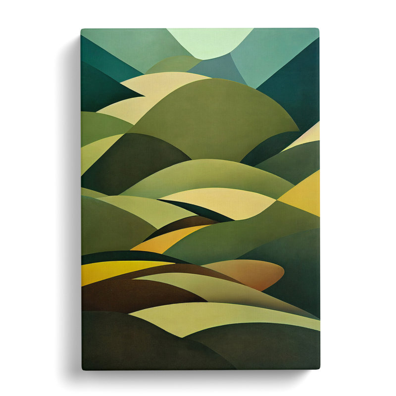 Abstract Meadow Landscape No.1 - Wall Art, Wrapped Canvas, 50cm H x 35cm W, No Matte