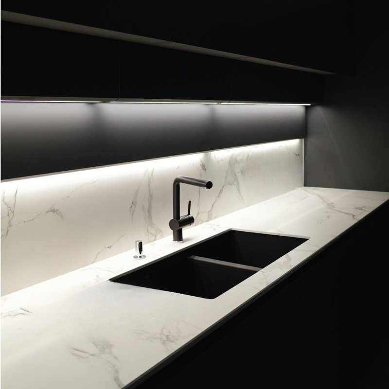 Houzer 31 in Slate Granite Composite Undermount 50/50 Double Bowl Kitchen Sink - M-300U SLATE, Midnite