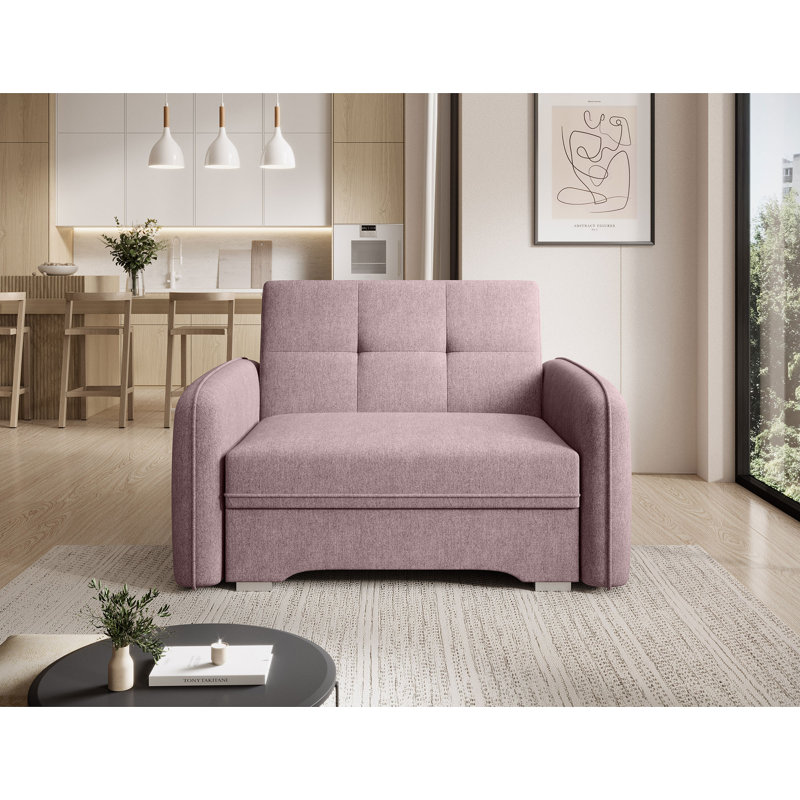 Sarlota 2 Seater Sofa Bed, Salmon Color