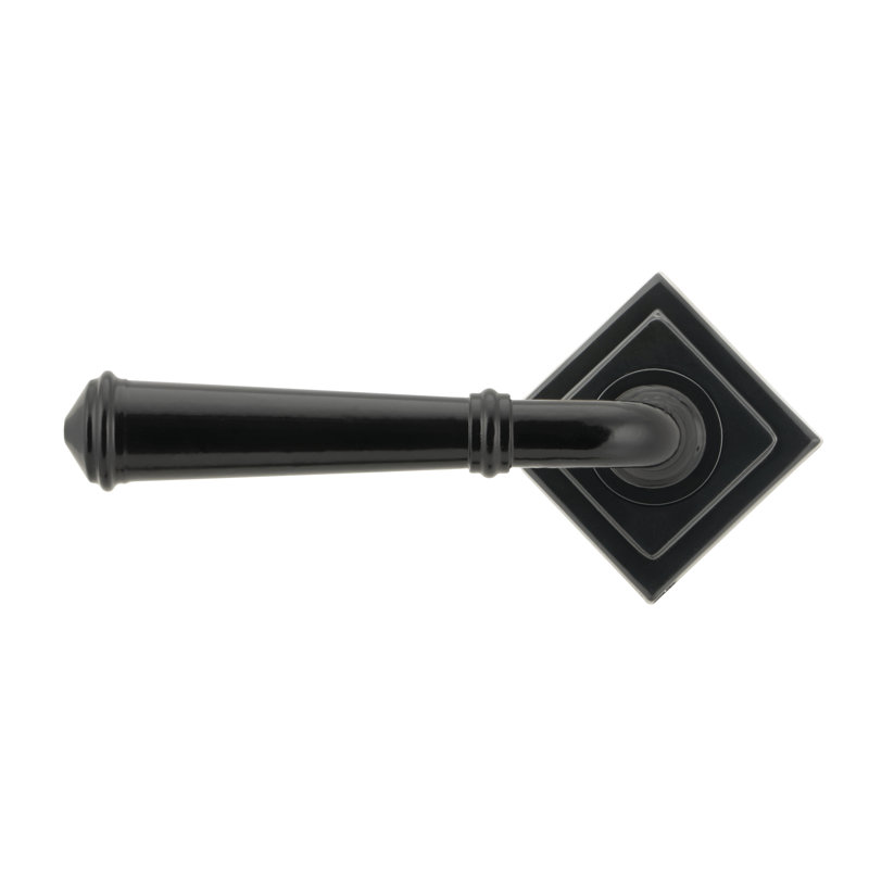 Regency Lever on Rose Set (Square), Black