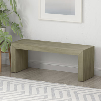 Banc de salle à manger en bois avec chêne gris, 15 P, 18 H, finition complémentaire, assemblage requis pour la pièce, 48 po, structure