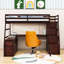 Lit mezzanine 7 tiroirs avec tablettes et bureau-339574148