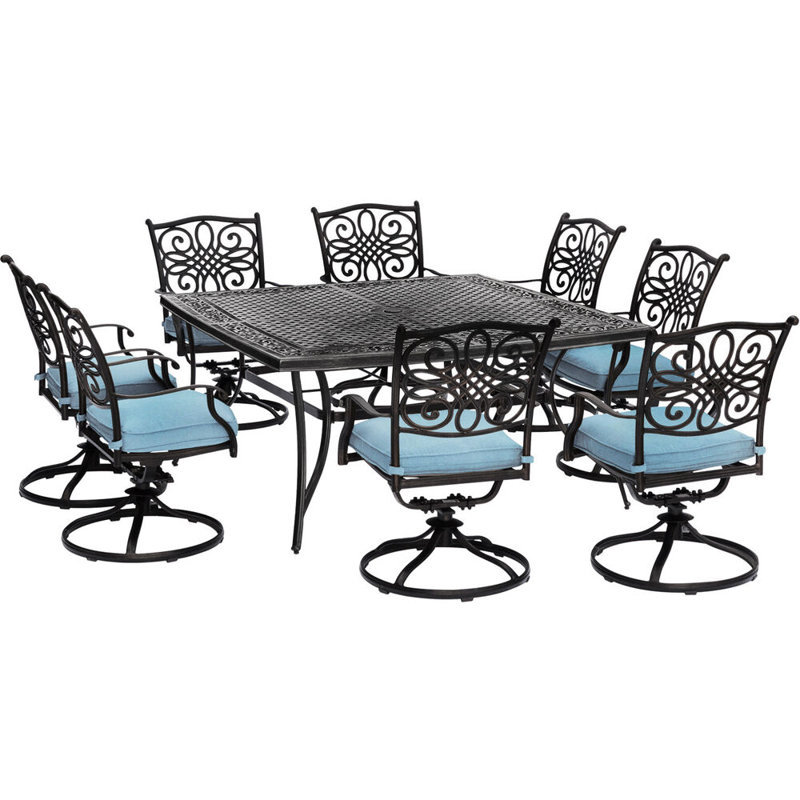 8 - Person Patio Dining Set with Rectangular Table , Cushions Included