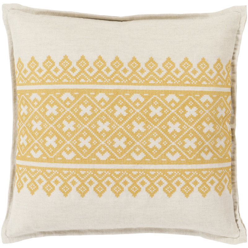Coussin Pentas, 22 po x 22 po, Jaune, Housse de coussin seulement