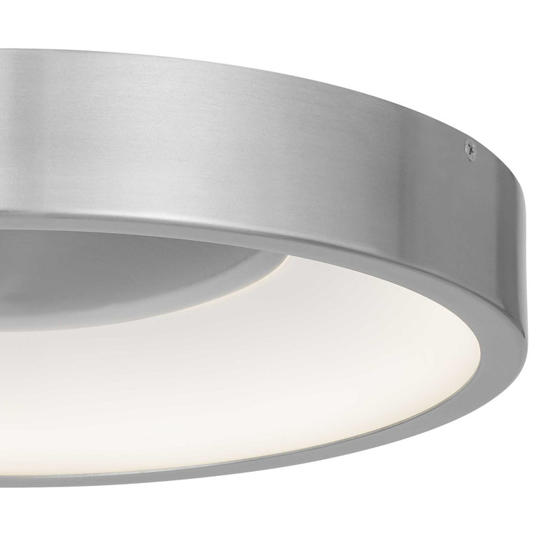 14-inch Aluminum LED Recessed Light Fixture, 14" Width, Brushed Nickel