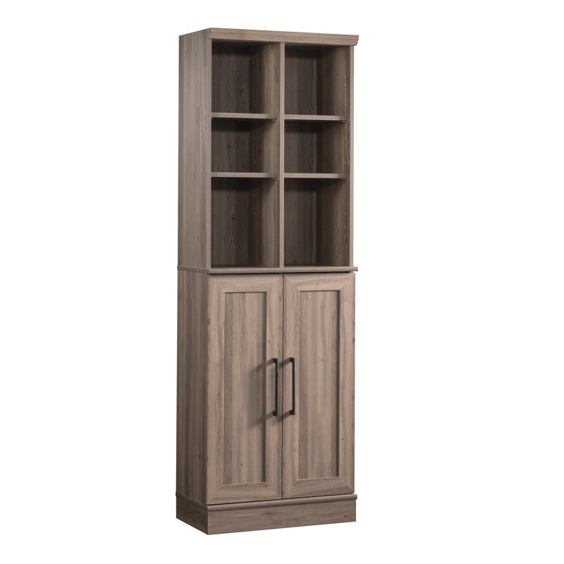 Armoire de rangement en bois avec rangement personnalisable, brun gris, Brun