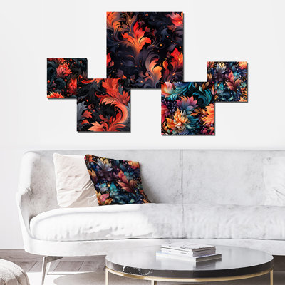 Creger - ensemble d'art mural floral de 5
