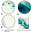 "Celebrations In Turquoise Shades Of Blue II", ensemble d'art mural abstrait à l'encre liquide-87538359-87538362