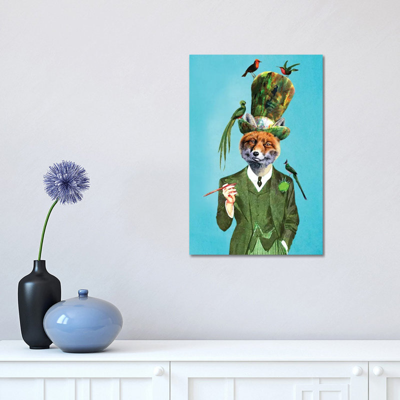 Outside by CarolLynn Tice - Floater Frame Gallery-Wrapped Canvas Giclée on Canvas, 30.48 cm H x 45.72 cm W, Wrapped Canvas