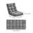 Floor Chair, 14 Adjustable Positions Folding Floor Gaming Chair with Back Support, Sturdy Metal Frame with Recycled Foam and Coral Fleece Surface, Multifunctional for Reading, Relaxing, Gray-129355353