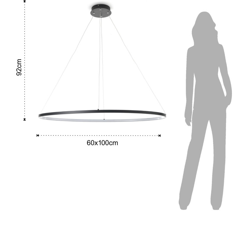 1 - Light Black LED Pendant