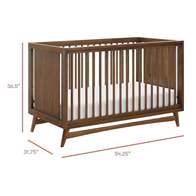 Peggy 3-in-1 Convertible Crib, Natural Walnut