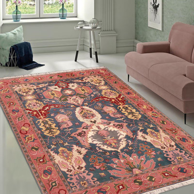 Tapis unique gris / rose / rouge de 8 pi 4 po x 10 pi 3 po par Arshs Fine Rugs