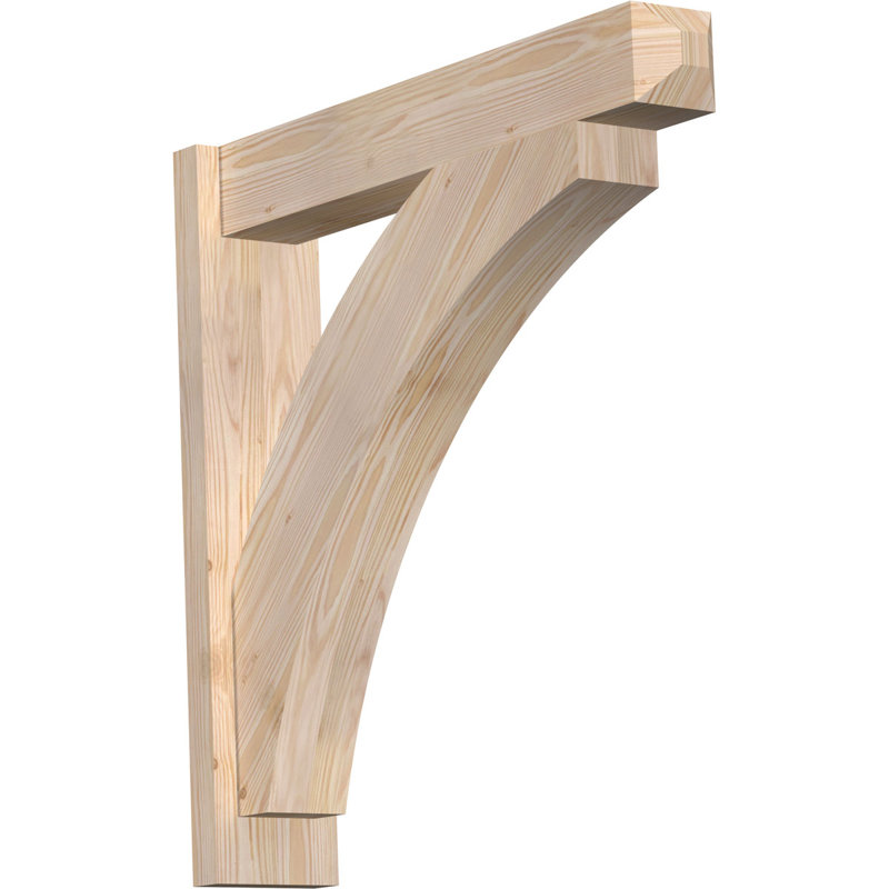 Persienne en bois rustique Thorton Craftsman, Sapin Douglas de 5 1/2 po (lisse),  P 26 po x H 32 po 