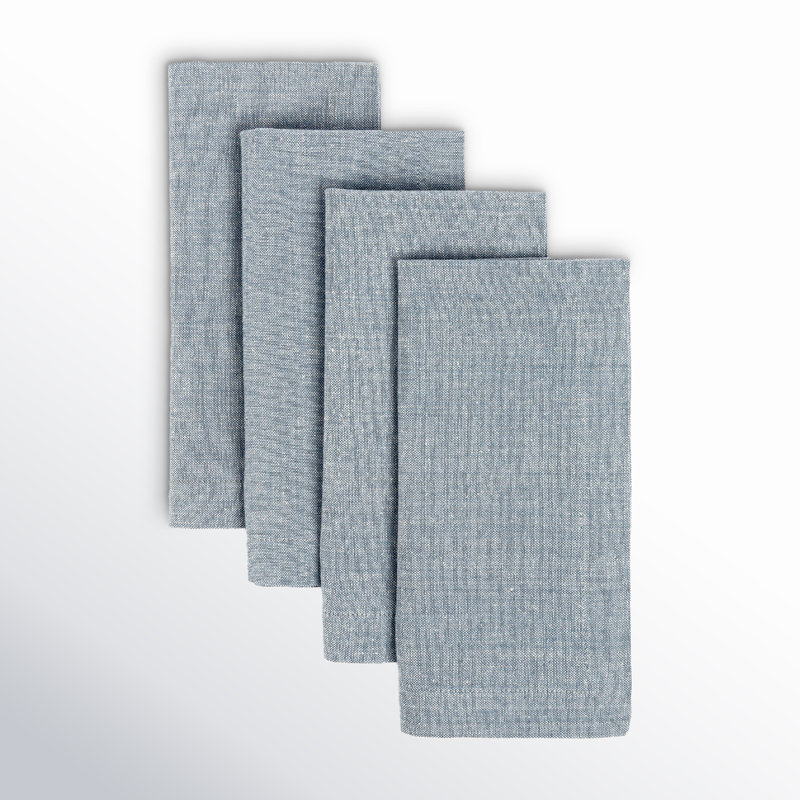 over&back Washed Cloth Napkins, Blue