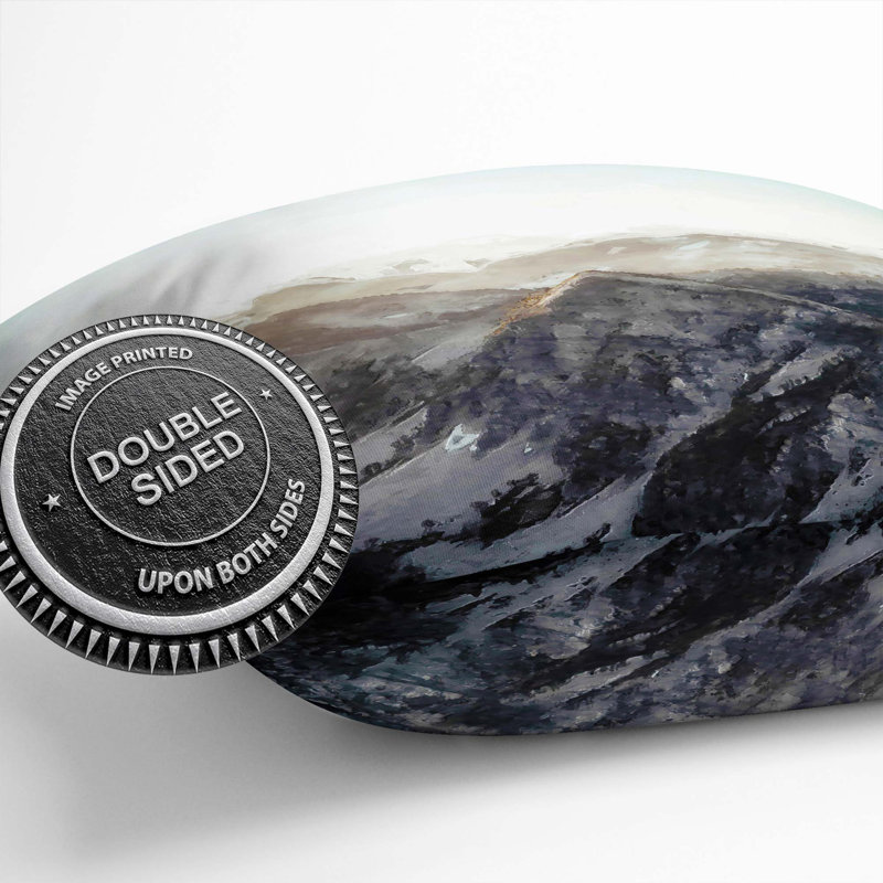 Mountain Range Cushion with Filling, 40cm H x 40cm W x 15cm D