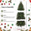 Sapin de Noël fin de 1,80 m (pas un sapin crayon) - Sapin artificiel mince avec lumières DEL multicolores, 957 extrémités de branches et embouts de protection pour les pieds