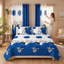 Ensemble de couvre-lit et rideau en microfibre 9 pièces avec 2 taies décoratives et 6 œillets filtrant la lumière 9 pièces-131384276