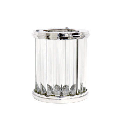 Lucian Lucite Polished Chrome Finish Hurricane