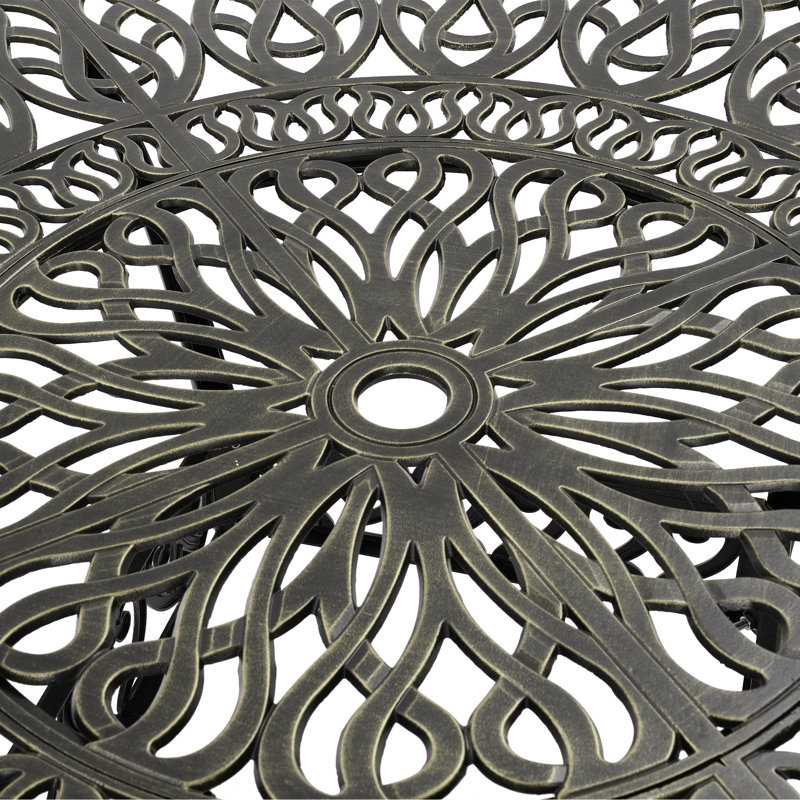 Outdoor Cast Aluminum Round Dining Table