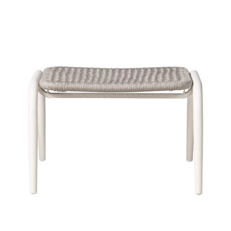 Ottoman, Light Gray, Matte White