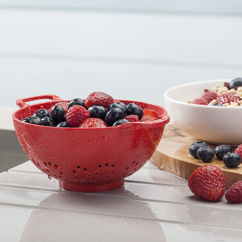 Premium Melamine Colander, Small 15cm, Red
