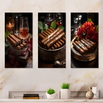 Cuba Cigar Expression - Fashion Metal Art Print Set Of 3