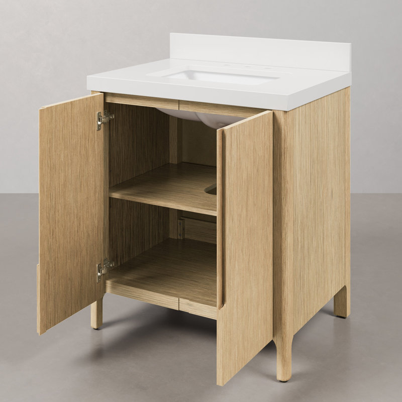 Ensemble de meuble-lavabo simple 30 po Trailshawn, Brun