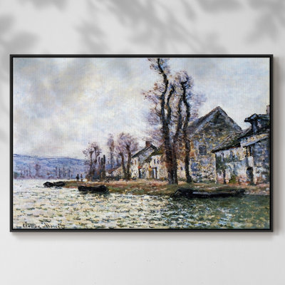 «The Bend Of The Seine At Lavacourt, Winter, 1879», reproduction d'art sur toile
