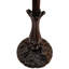 Lampe sur pied de forme traditionnelle brune 72 "avec abat-jour en verre coloré brun