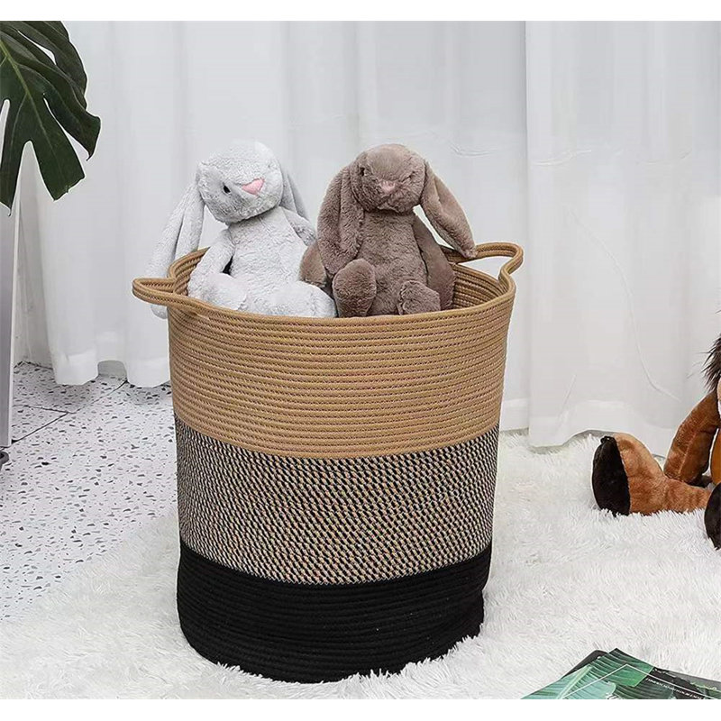 Seau à linge tissé à la main