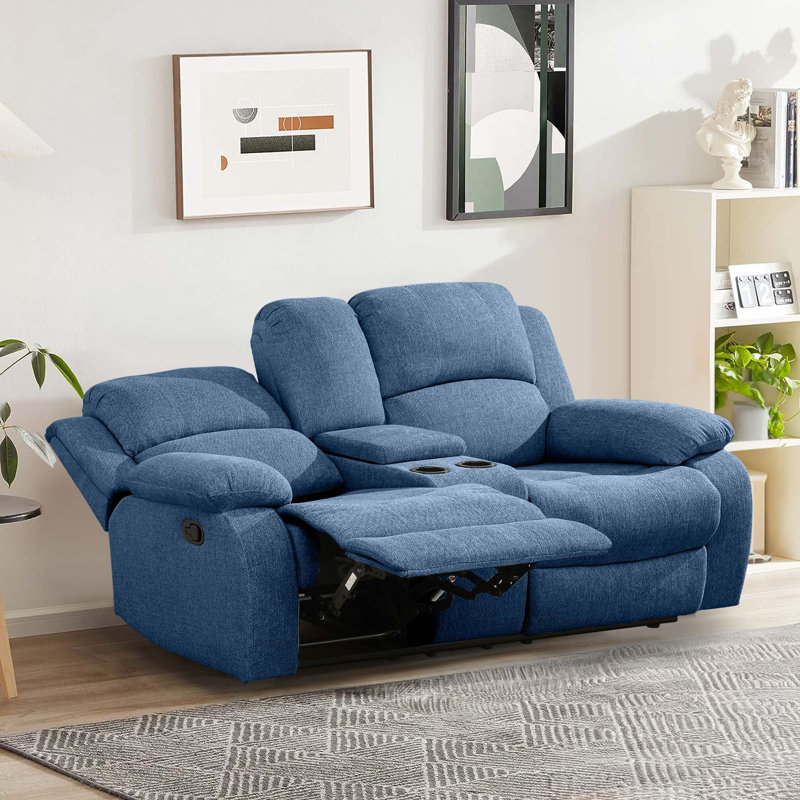 Siège de cinéma en tissu Doetie, Bleu