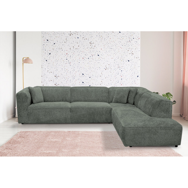 5 Seater Corner Sofa, Green