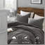 Ensembles de literie confortables en coton, texture gaufrée gris anthracite pour un confort toutes saisons